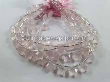 Rose Quartz Faceted Star Beads