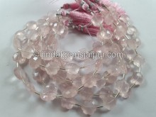 Rose Quartz Faceted Flower Beads