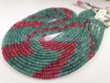 Blue Pink Tourmaline Smooth Roundelle Beads