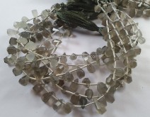 Grey Moonstone Fancy Cut Drops Beads