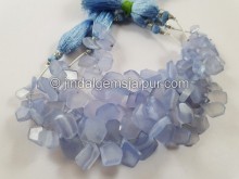 Natural Chalcedony Flat Table Cut Fancy Beads Natural Chalcedony Flat Table Cut Fancy Beads
