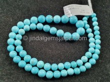 Natural Sky Blue Turquoise Smooth Round Balls Beads Natural Sky Blue Turquoise Smooth Round Balls Beads