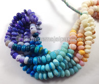 Multi Opal Dyed Smooth Roundelle Shape Beads Multi Opal Dyed Smooth Roundelle Shape Beads