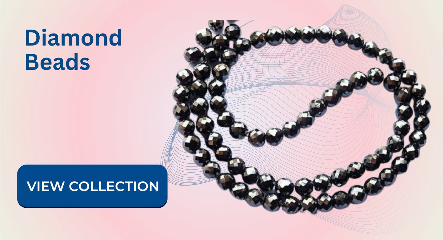 Black Diamond Bead Woven Silk Cord Bracelet 7.50cttw