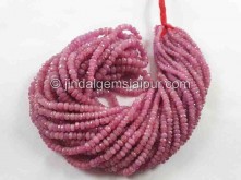 Natural Pink Sapphire Faceted Roundelle Beads -- SPPH146