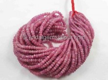 Natural Pink Sapphire Faceted Roundelle Beads -- SPPH146 Natural Pink Sapphire Faceted Roundelle Beads -- SPPH146