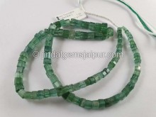 Green Tourmaline Faceted Bolt Beads
