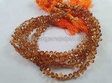 Spessartite Faceted Pear Beads