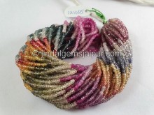 Multi Sapphire Faceted Roundelle Beads -- SPPH182 Multi Sapphire Faceted Roundelle Beads -- SPPH182