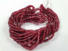 Red Spinel Faceted Roundelle Beads  -- RDSP10