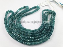 Grandidierite Faceted Roundelle Shape Beads