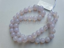 Lavender Quartz Or Scorolite Smooth Round Beads -- SCR47