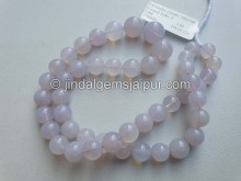 Lavender Quartz Or Scorolite Smooth Round Beads