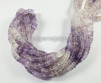 Amethyst Shaded Faceted Tyre Shape Beads