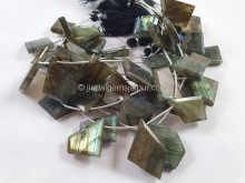 Labradorite Faceted Flat Table Cut Fancy Beads -- LABA86