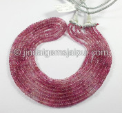 Pink Spinel Shaded Smooth Roundelle Shape Beads