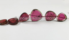 Watermelon Tourmaline Slices Shape Beads Watermelon Tourmaline Slices Shape Beads