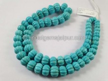 Turquoise Carved Pumpkin Arizona Beads -- TRQ292 Turquoise Carved Pumpkin Arizona Beads -- TRQ292