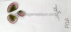Watermelon Tourmaline Smooth Slices -- DETUR109 Watermelon Tourmaline Smooth Slices -- DETUR109