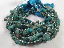 Chrysocolla Faceted Pyramid Beads