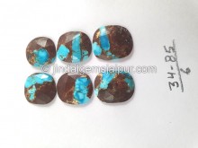 Copper Lava Mohave Turquoise Rose Cut Slices -- DETRQ244