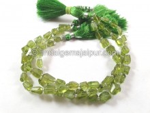 Peridot Faceted Nugget Beads
