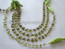 Idocrase Faceted Tie Shape Beads
