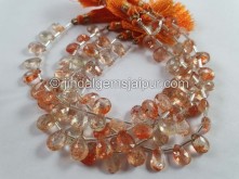 Sunstone Faceted Pear Beads -- SNSA37