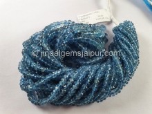 Santa Maria Aquamarine Faceted Roundelle Beads -- AQMA232 Santa Maria Aquamarine Faceted Roundelle Beads -- AQMA232