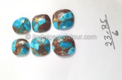 Copper Lava Mohave Turquoise Rose Cut Slices -- DETRQ248
