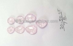 Pink Morganite Rose Cut Slices -- DEMRGT5
