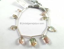 Bi Color Tourmaline Smooth Nugget Beads -- TOWT40