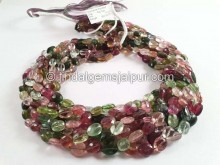 Tourmaline Faceted Oval Beads