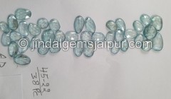 Natural Blue Zircon Rose Cut Slices