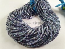 Blue Fluorite Cut Cube Beads -- FLRT36