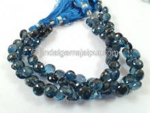 London Blue Topaz Far Faceted Onion Beads