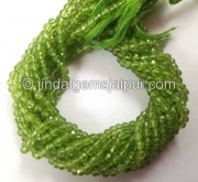 Peridot Faceted Roundelle Shape Beads