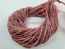Pink Tourmaline Faceted Round Beads -- TURA496
