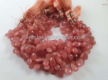 Rhodochrosite Faceted Pear Shape Beads