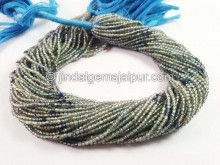 Greenish Blue Sapphire Shaded Micro Cut Beads
