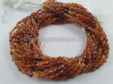 Spessartite Shaded Faceted Pear Beads