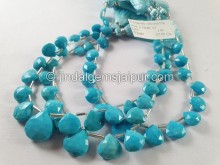 Turquoise Arizona Faceted Heart Shape Beads