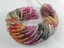 Multi Sapphire Faceted Roundelle Beads -- SPPH180 Multi Sapphire Faceted Roundelle Beads -- SPPH180