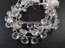 Ethiopian Opal Crystal Doublet Faceted Heart Beads -- DBLT14