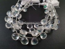 Ethiopian Opal Crystal Doublet Faceted Heart Beads