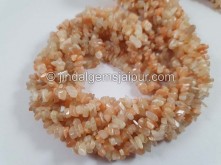 Peach Moonstone Smooth Chips Beads