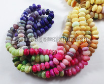 Multi Opal Dyed Smooth Roundelle Shape Beads Multi Opal Dyed Smooth Roundelle Shape Beads