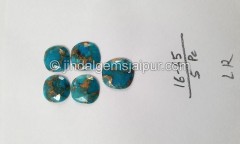 Copper Mohave Turquoise Rose Cut Slices -- DETRQ204