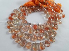 Sunstone Faceted Pear Beads
