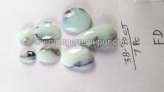 Blue Opal Peru Rose Cut Slices